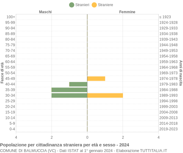 Grafico cittadini stranieri - Balmuccia 2024