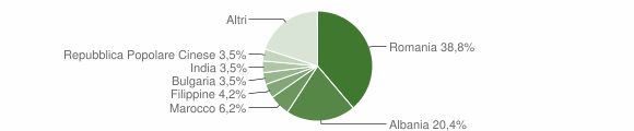 Grafico cittadinanza stranieri - Cavaglià 2015