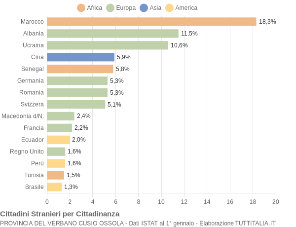 Grafico cittadinanza stranieri - 2004