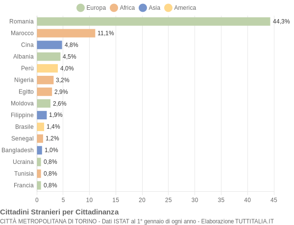 Grafico cittadinanza stranieri - 2020