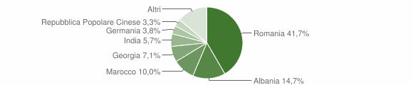 Grafico cittadinanza stranieri - Mottola 2010