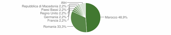 Grafico cittadinanza stranieri - Spongano 2008