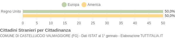 Grafico cittadinanza stranieri - Castelluccio Valmaggiore 2006