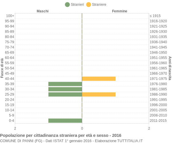 Grafico cittadini stranieri - Panni 2016