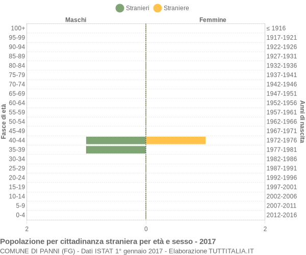 Grafico cittadini stranieri - Panni 2017