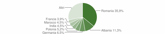 Grafico cittadinanza stranieri - Nardò 2012