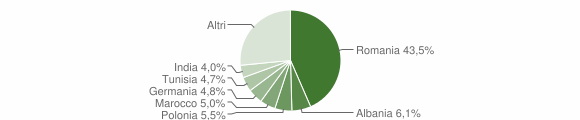 Grafico cittadinanza stranieri - Nardò 2015
