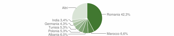 Grafico cittadinanza stranieri - Nardò 2016