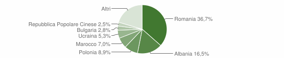 Grafico cittadinanza stranieri - Lucera 2011