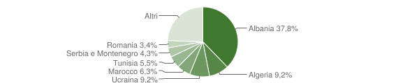 Grafico cittadinanza stranieri - Bisceglie 2006