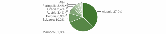Grafico cittadinanza stranieri - Gagliano del Capo 2006