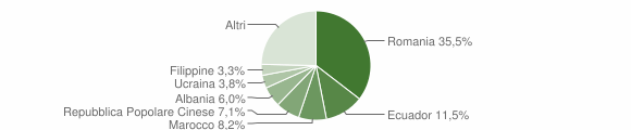 Grafico cittadinanza stranieri - Tricase 2012
