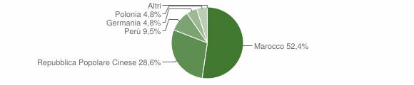 Grafico cittadinanza stranieri - Patù 2007