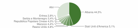 Grafico cittadinanza stranieri - Brindisi 2007