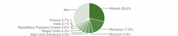 Grafico cittadinanza stranieri - Brindisi 2011