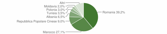 Grafico cittadinanza stranieri - Matino 2009