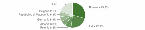 Grafico cittadinanza stranieri - Vernole 2010
