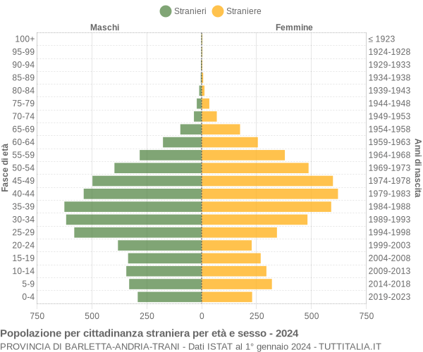 Grafico cittadini stranieri - 2024