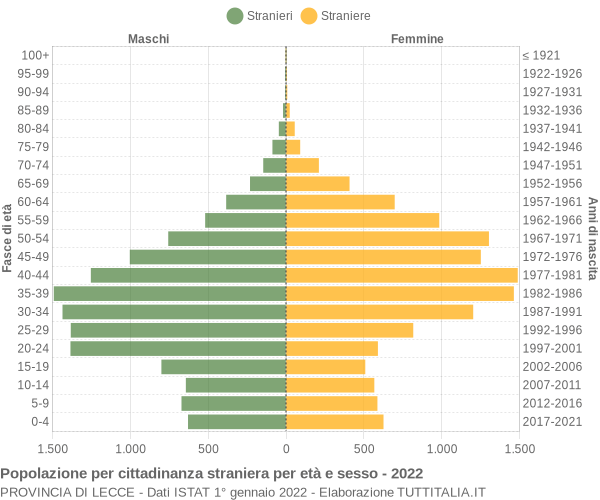 Grafico cittadini stranieri - 2022