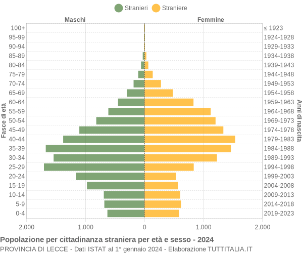 Grafico cittadini stranieri - 2024