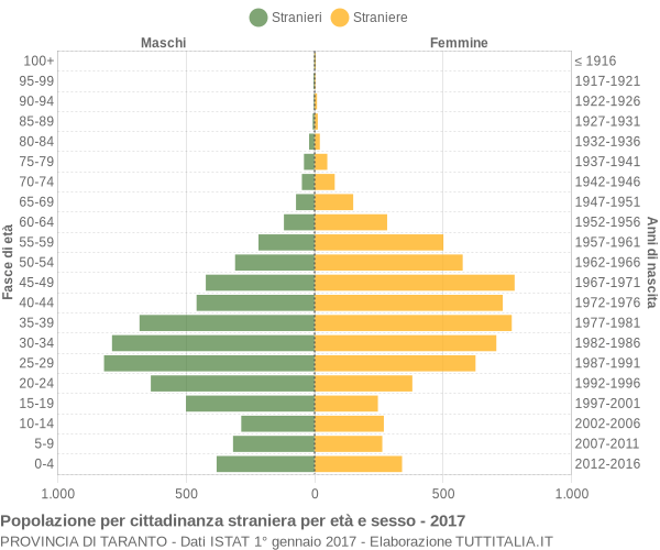 Grafico cittadini stranieri - 2017