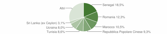 Grafico cittadinanza stranieri - Elmas 2012