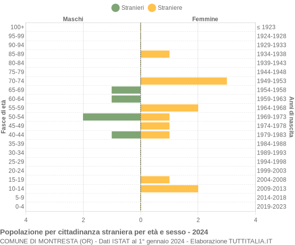 Grafico cittadini stranieri - Montresta 2024