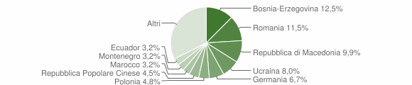 Grafico cittadinanza stranieri - Selargius 2009