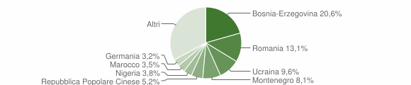 Grafico cittadinanza stranieri - Selargius 2012