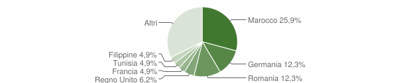 Grafico cittadinanza stranieri - Maracalagonis 2013