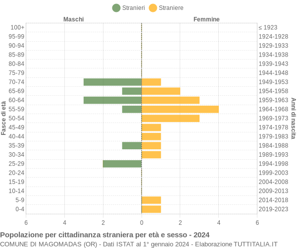 Grafico cittadini stranieri - Magomadas 2024