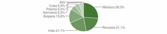 Grafico cittadinanza stranieri - Nuraminis 2010