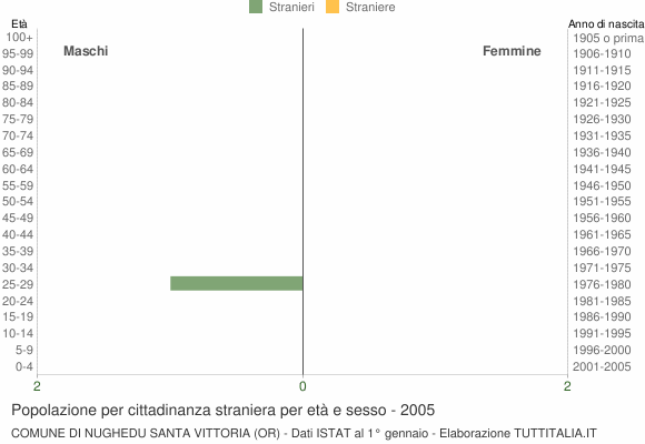 Grafico cittadini stranieri - Nughedu Santa Vittoria 2005