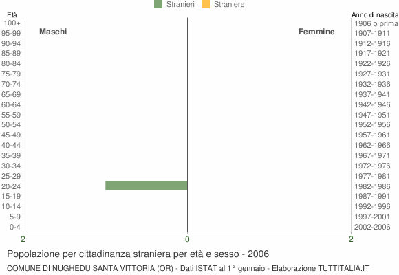 Grafico cittadini stranieri - Nughedu Santa Vittoria 2006
