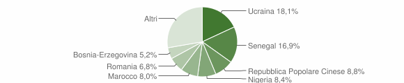 Grafico cittadinanza stranieri - Monserrato 2013