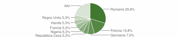 Grafico cittadinanza stranieri - Olmedo 2009