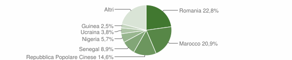 Grafico cittadinanza stranieri - Sanluri 2015