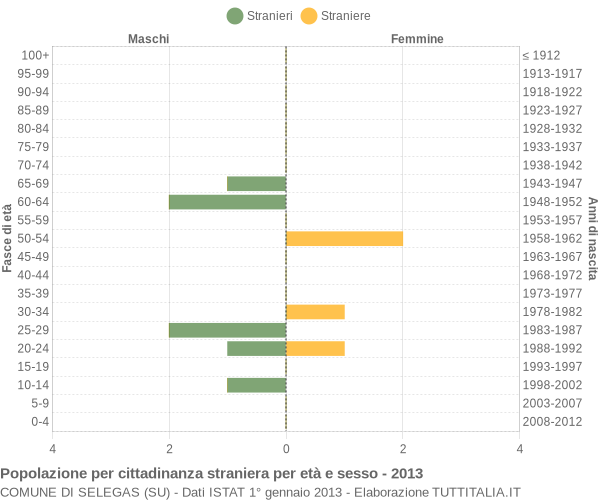 Grafico cittadini stranieri - Selegas 2013