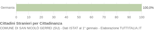 Grafico cittadinanza stranieri - San Nicolò Gerrei 2007