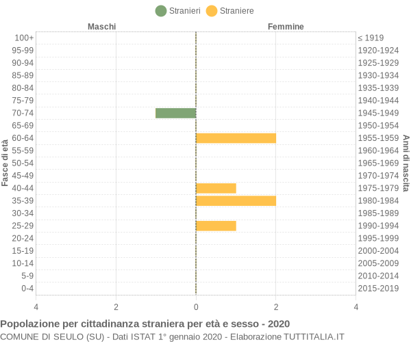 Grafico cittadini stranieri - Seulo 2020