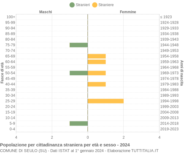 Grafico cittadini stranieri - Seulo 2024