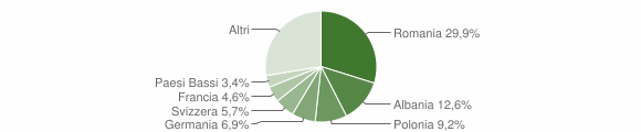 Grafico cittadinanza stranieri - Golfo Aranci 2011