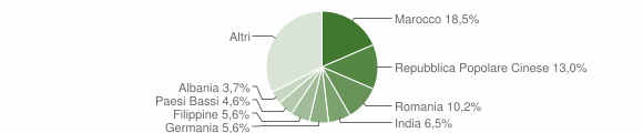 Grafico cittadinanza stranieri - Dolianova 2015