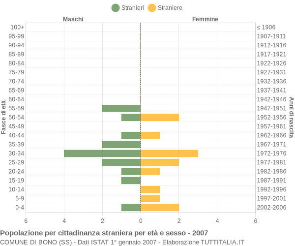 Grafico cittadini stranieri - Bono 2007