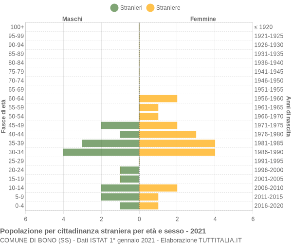 Grafico cittadini stranieri - Bono 2021