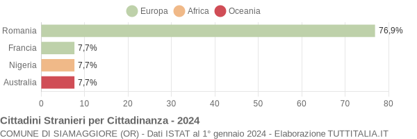 Grafico cittadinanza stranieri - Siamaggiore 2024