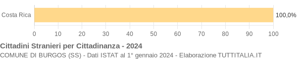 Grafico cittadinanza stranieri - Burgos 2024