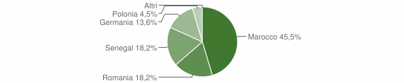 Grafico cittadinanza stranieri - Vallermosa 2012