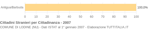 Grafico cittadinanza stranieri - Lodine 2007