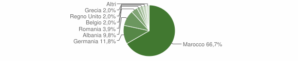 Grafico cittadinanza stranieri - Narcao 2009